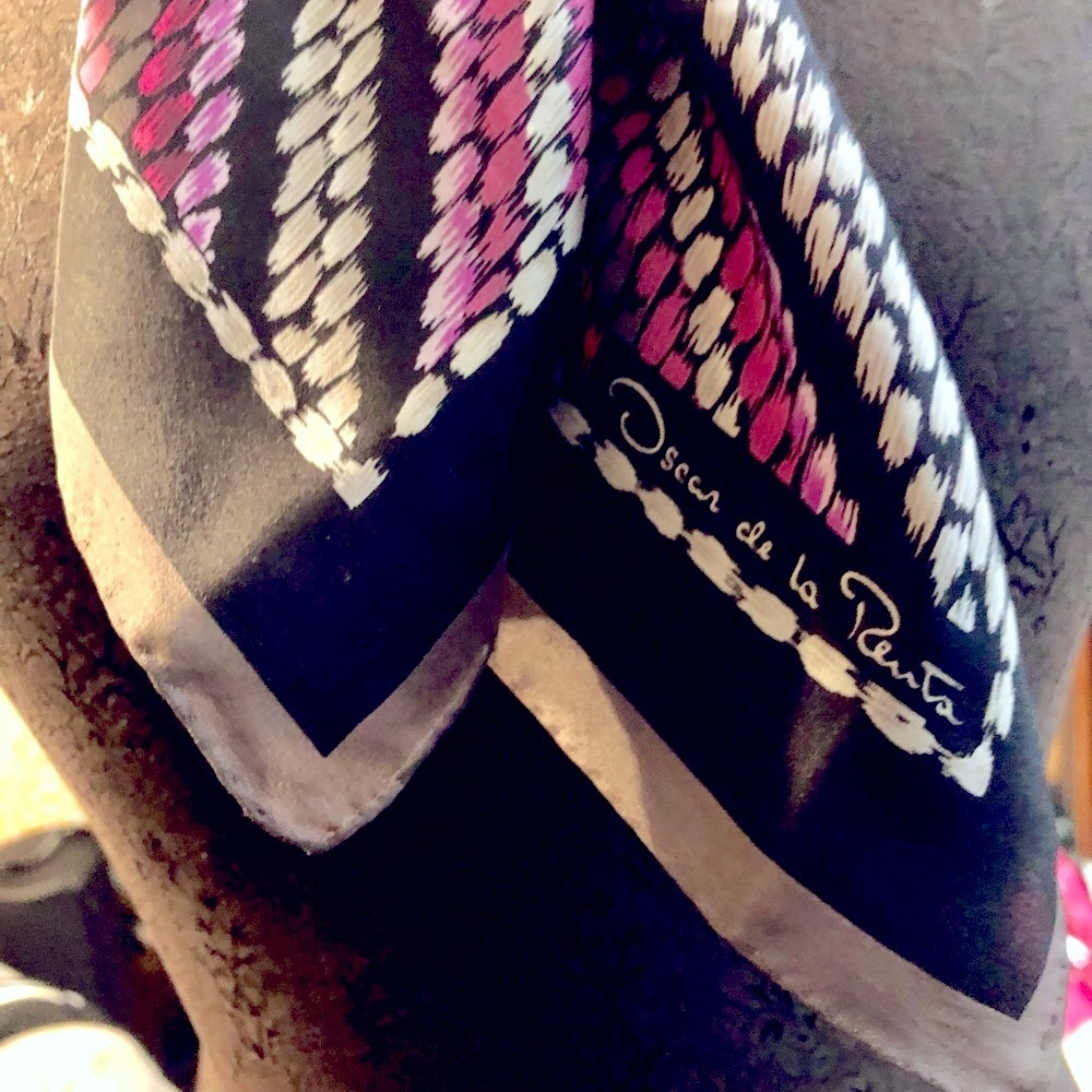 Oscar de la Renta silk scarf